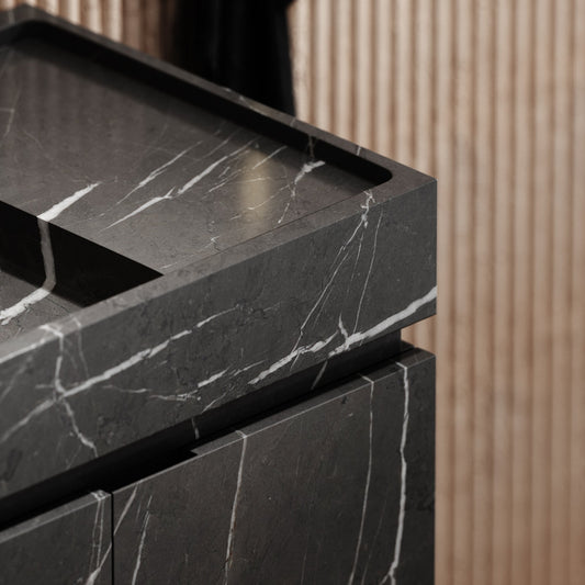 Artista Pietra Grey Marble Bathroom Vanity Unit 1200mm