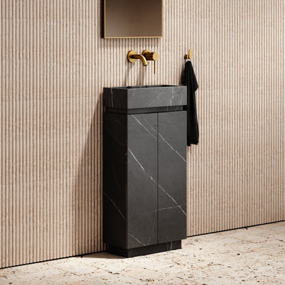 Artista Pietra Grey Marble Bathroom Vanity Unit 400mm