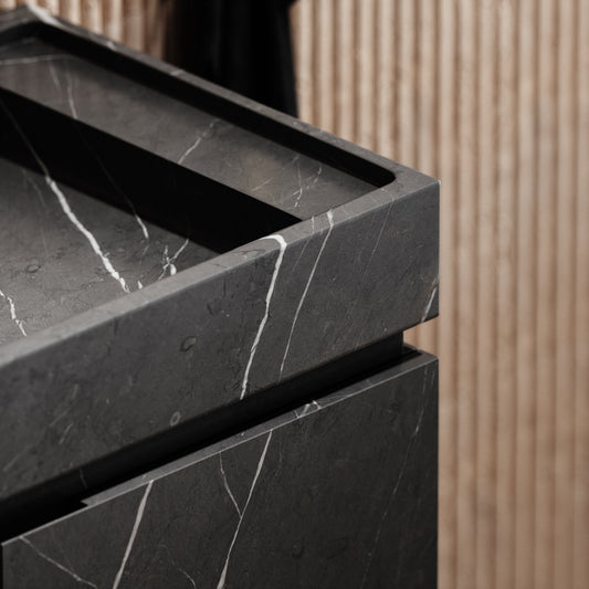 Artista Pietra Grey Marble Bathroom Vanity Unit 800mm