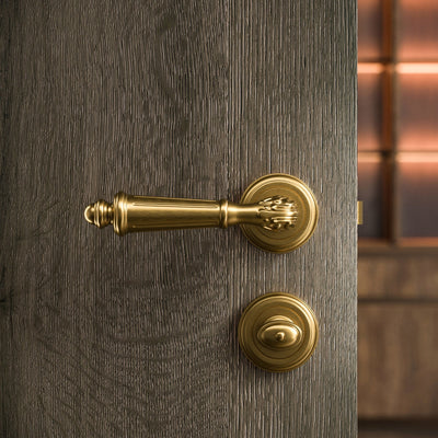 Aston Brushed Gold WC Thumbturn with Latch