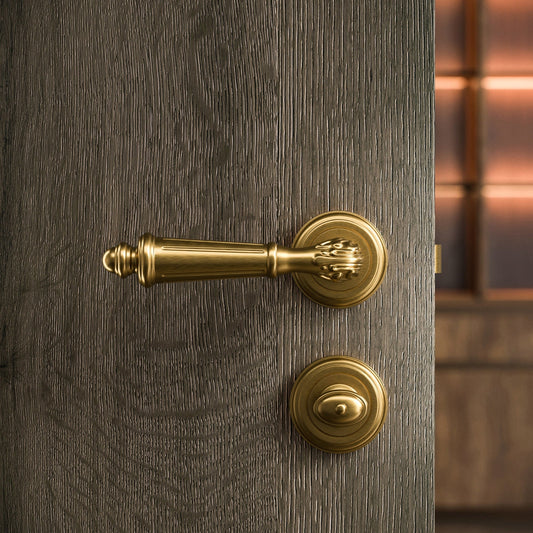 Aston Brushed Gold WC Thumbturn with Latch