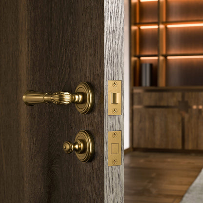 Aston Brushed Gold WC Thumbturn with Latch