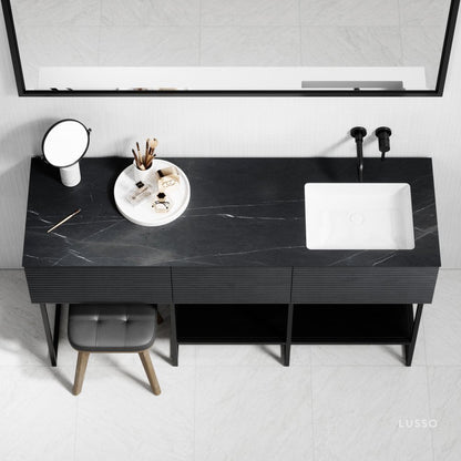Audemar Black & Porcelain Vanity Unit 1600mm