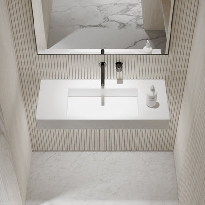 Aura Wall Hung Stone Basin 900mm