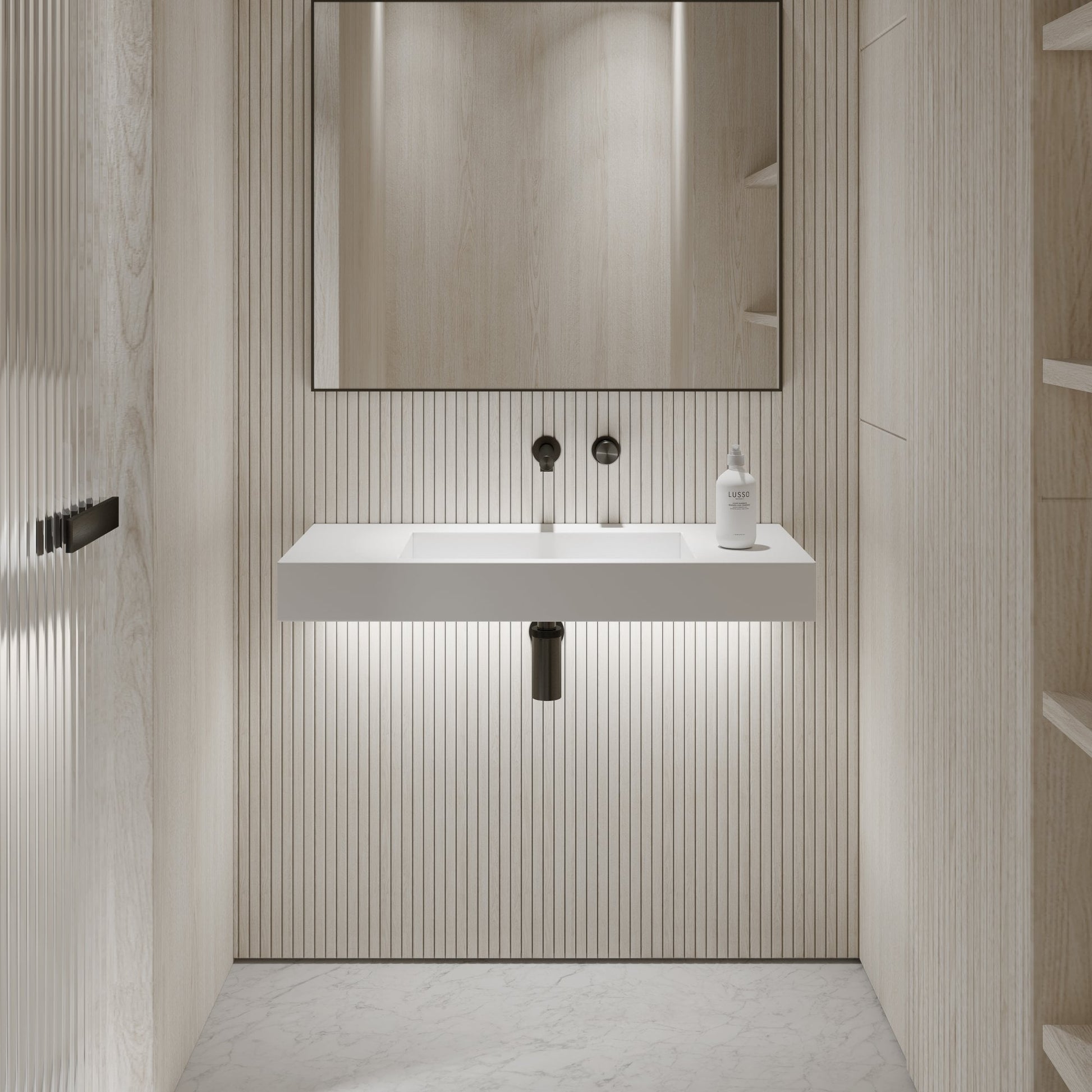 Aura Wall Hung Stone Basin 900mm