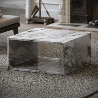 Azzurra Arabescato Marble Coffee Table 800mm