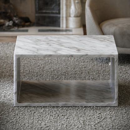 Azzurra Carrara Marble Coffee Table 800mm