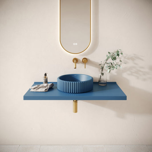 Bancone Azure Concrete Wall Mounted Countertop Shelf 1000mm