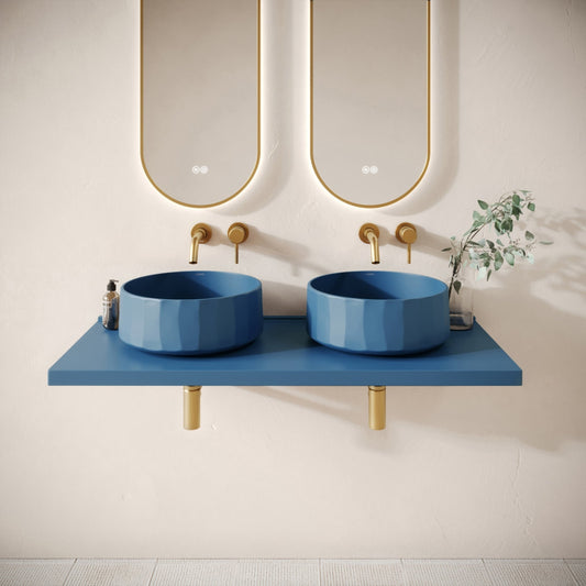 Bancone Azure Concrete Wall Mounted Countertop Shelf 1200mm