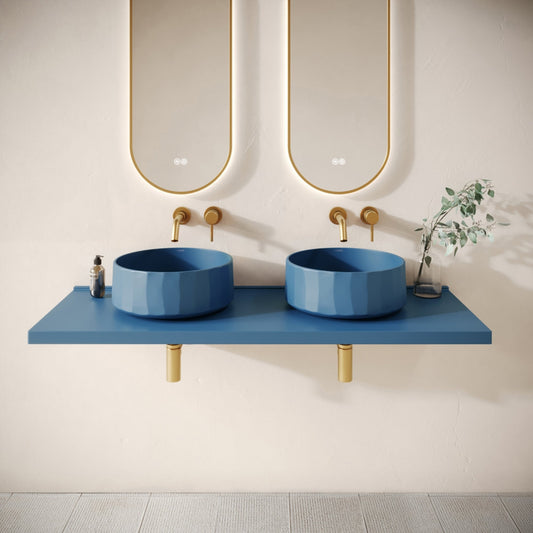 Bancone Azure Concrete Wall Mounted Countertop Shelf 1400mm