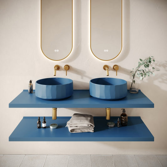 Bancone Azure Concrete Wall Mounted Countertop Shelf 1400mm