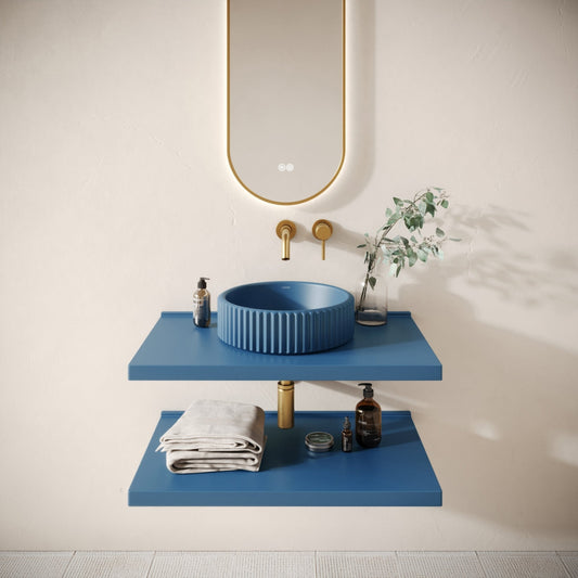 Bancone Azure Concrete Wall Mounted Countertop Shelf 800mm