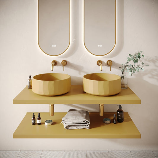 Bancone Saffron Concrete Wall Mounted Countertop Shelf 1200mm