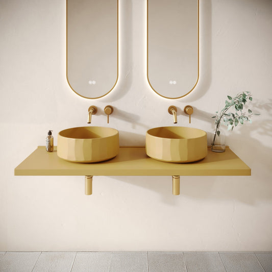 Bancone Saffron Concrete Wall Mounted Countertop Shelf 1400mm