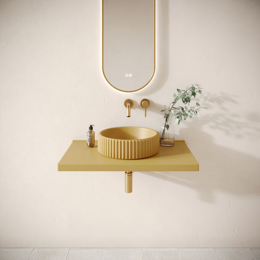 Bancone Saffron Concrete Wall Mounted Countertop Shelf 800mm