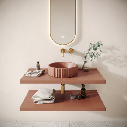 Bancone Terracotta Concrete Wall Mounted Countertop Shelf 1000mm