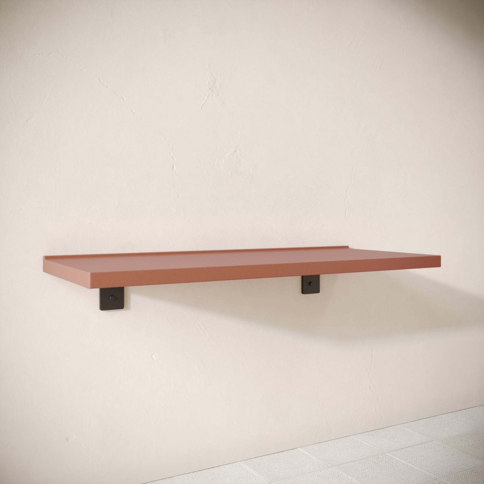Bancone Terracotta Concrete Wall Mounted Countertop Shelf 1200mm