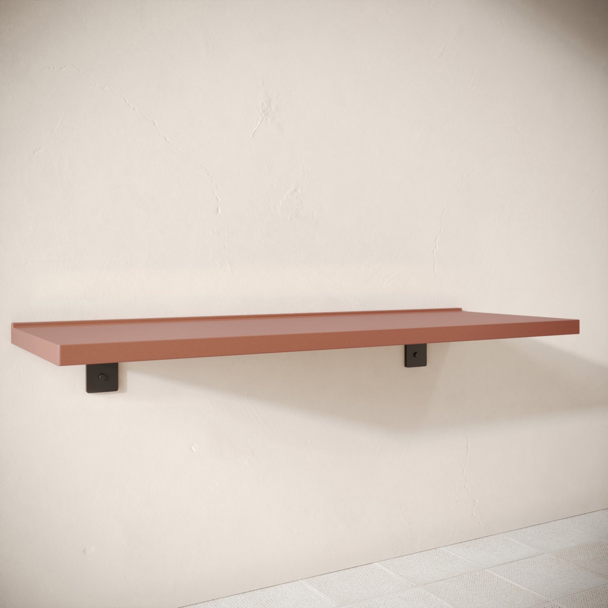Bancone Terracotta Concrete Wall Mounted Countertop Shelf 1400mm