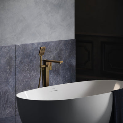 Baroque Aged Bronze Floorstanding Bath Shower Mixer Tap