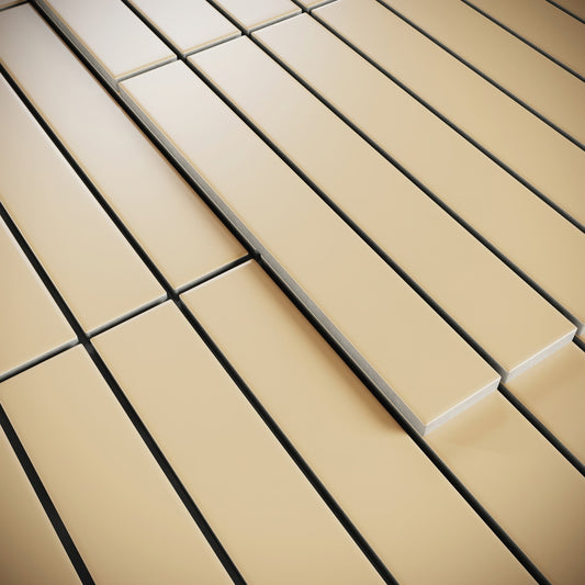 Baton Mosaic Natural Sand Matte Porcelain Wall Tile