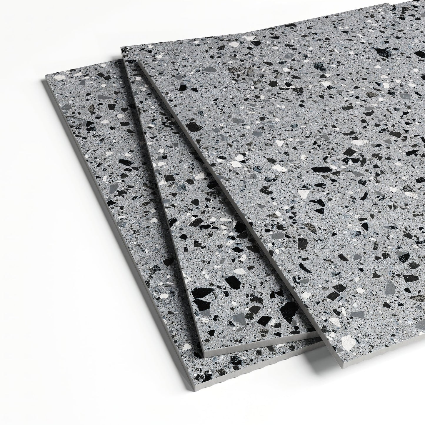 Bellazza Anthracite Terrazzo Porcelain Wall or Floor Tile 600 x 600mm