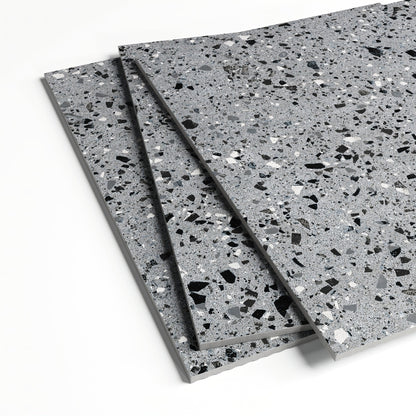 Bellazza Anthracite Terrazzo Porcelain Wall or Floor Tile 600 x 600mm
