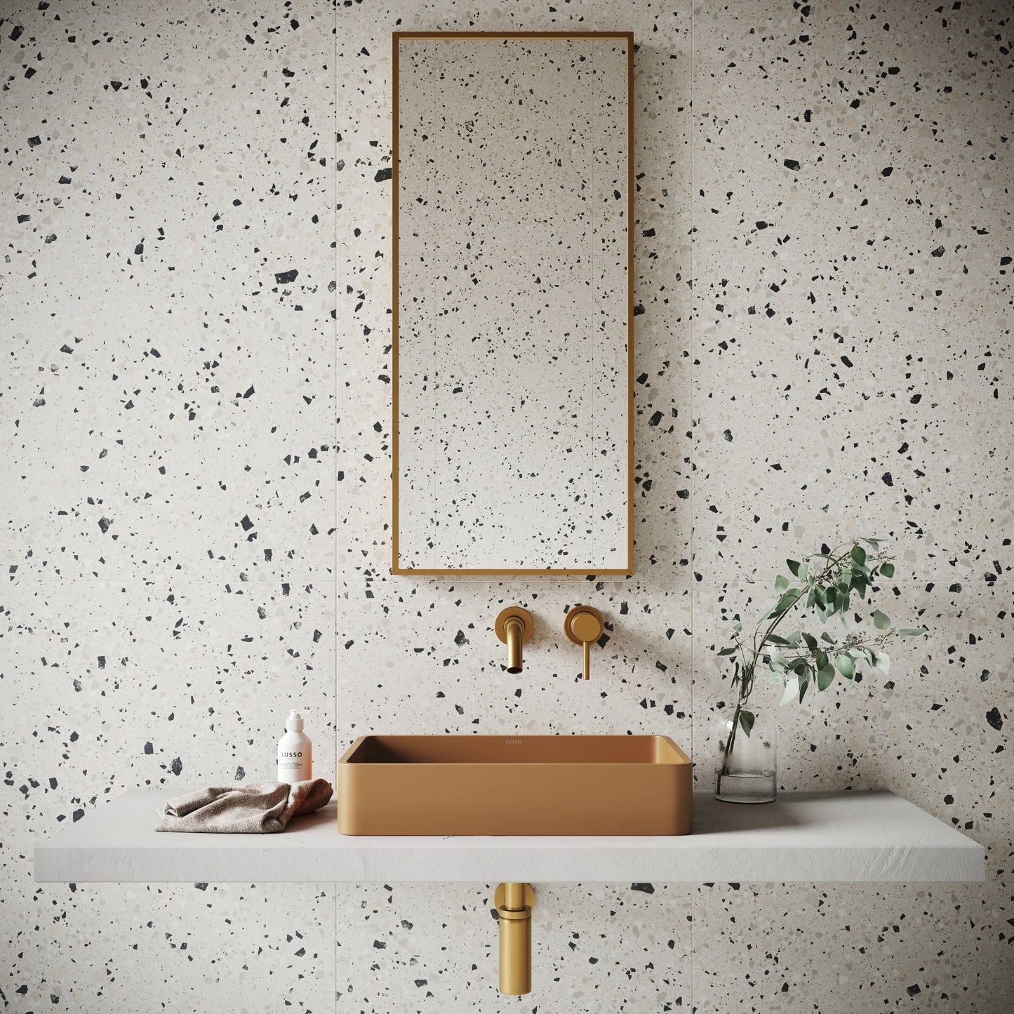 Bellazza Ivory Terrazzo Porcelain Wall or Floor Tile 1200 x 600mm
