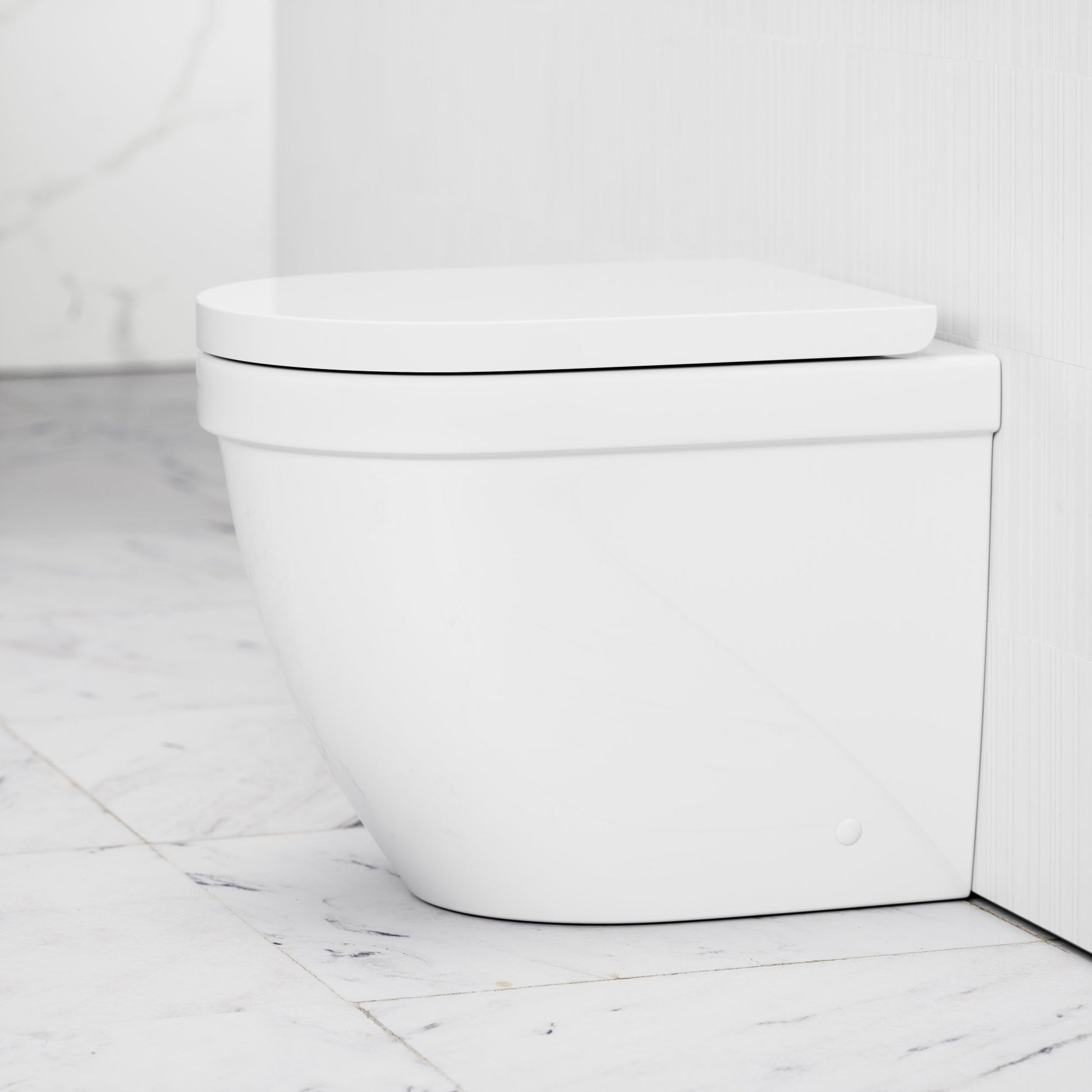 Berkeley Traditional Back to Wall Rimless Toilet with Concealed Cistern and Matte White Flush Plate