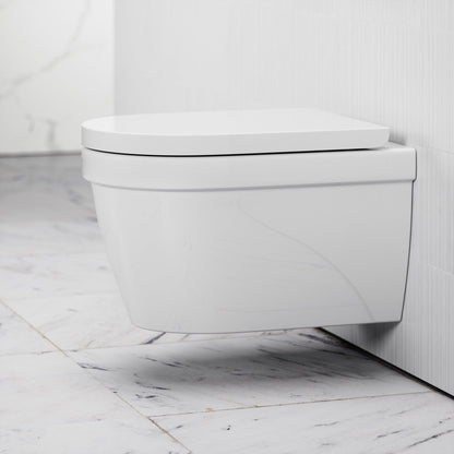 Berkeley Traditional Wall Hung Rimless Toilet with Concealed Cistern Frame and Round Flush Plate