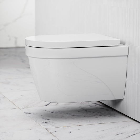 Berkeley Traditional Wall Hung Rimless Toilet with Soft Closing Seat