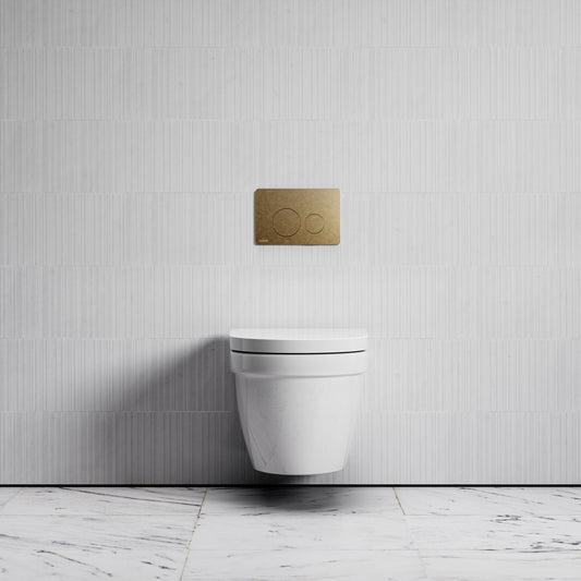 Berkeley Traditional Wall Hung Rimless Toilet with Concealed Cistern Frame and Round Flush Plate