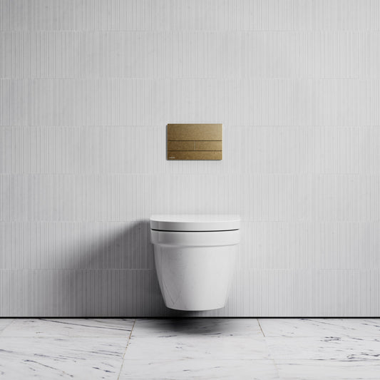 Berkeley Traditional Wall Hung Rimless Toilet with Concealed Cistern Frame and Square Flush Plate