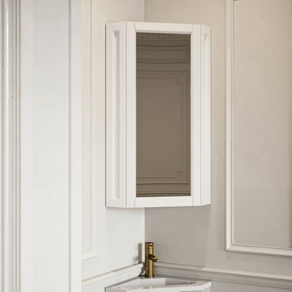 Blenheim Matte Cream Corner Vanity Unit with Mirror Cabinet 390mm