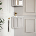 Blenheim Matte Stone Corner Vanity Unit with Stone Basin 390mm