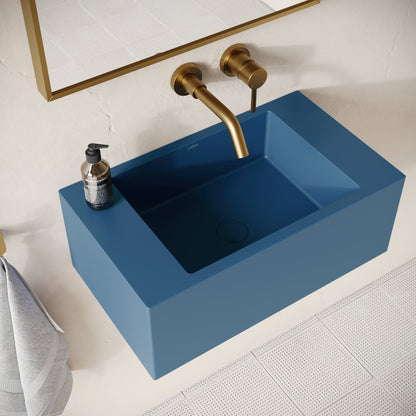Blocco Azure Concrete Wall Hung Basin 600mm