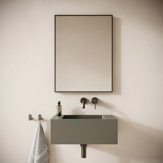 Blocco Oyster Concrete Wall Hung Basin 600mm