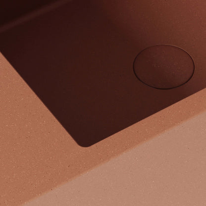 Blocco Terracotta Concrete Wall Hung Basin 600mm