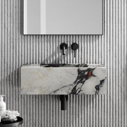 Calla Viola Calla Calacatta Viola Marble Wall Hung Basin 700mm - LUSSO