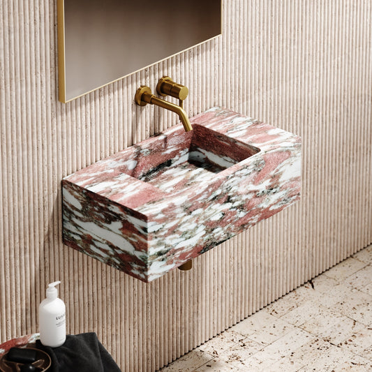 Calla Rosa Norwegian Marble Wall Mounted Basin 700mm