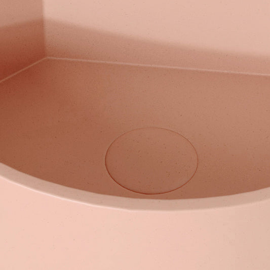 Cantiera Blush Concrete Wall Hung Corner Basin 300mm