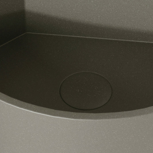 Cantiera Oyster Concrete Wall Hung Corner Basin 300mm