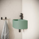 Cantiera Seafoam Concrete Wall Hung Corner Basin 300mm
