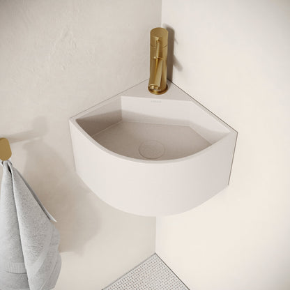 Cantiera Shore Concrete Wall Hung Corner Basin 300mm