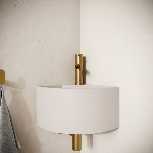 Cantiera Shore Concrete Wall Hung Corner Basin 300mm