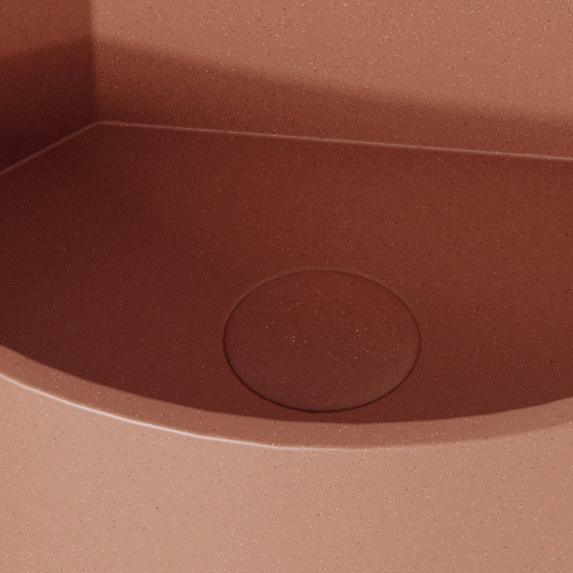 Cantiera Terracotta Concrete Wall Hung Corner Basin 300mm