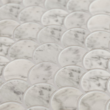 Capella Carrara Marble Mosaic Wall or Floor Tile