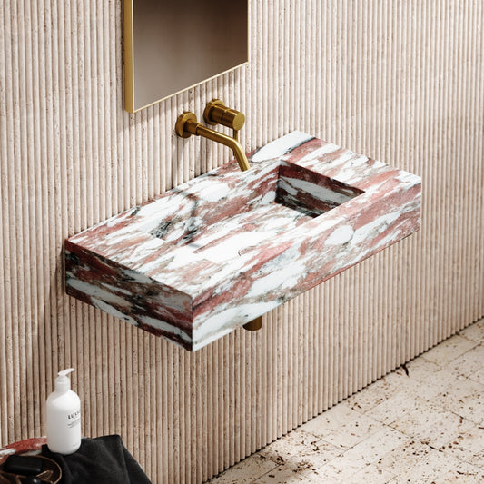 Capri Rosa Norwegian Marble Wall Mounted Basin 800mm