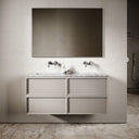 Capri Velvet Beige Carrara Marble Vanity Unit 1200mm