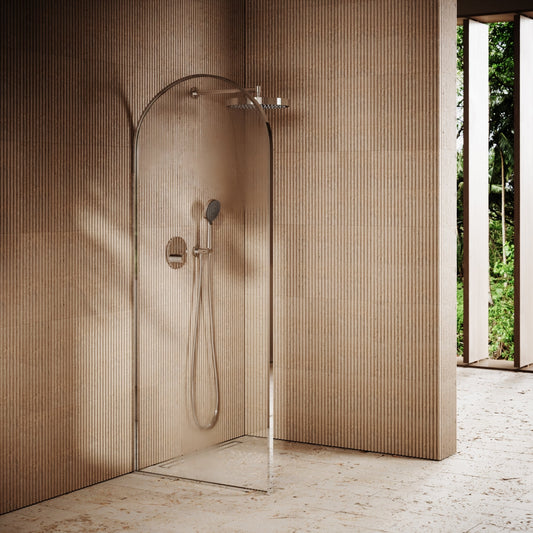 Casa Curved Arch Chrome Shower Screen (All Sizes)