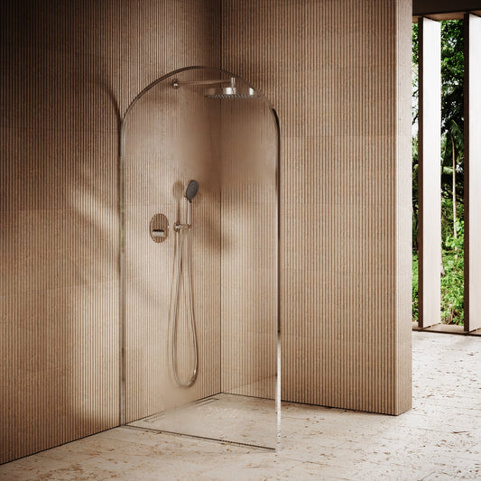 Casa Curved Arch Chrome Shower Screen (All Sizes)